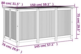 ΜΠΑΟΥΛΟ ΑΠΟΘΗΚΕΥΣΗΣ ΚΗΠΟΥ 150X80X75 ΕΚ. ΑΠΟ ΜΑΣΙΦ ΞΥΛΟ ΑΚΑΚΙΑΣ 319707