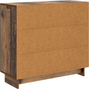 vidaXL Πλαϊνό γραφείο Παλαιωμένο ξύλο 89 x 34,5 x 80 εκ