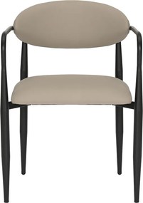 Πολυθρόνα Kalone pakoworld pu σε γκρι-μπεζ απόχρωση 56x55x78εκ