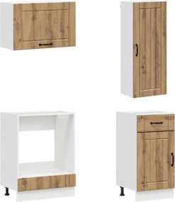 vidaXL Μονάδα κουζίνας LUCCA 8 pcs Artisan Δρυς Επεξεργασμένο Ξύλο