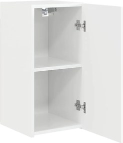 vidaXL Ντουλάπι Τηλεόρασης Τοίχου Λαμπερό Λευκό 30 x 31 x 60 εκ