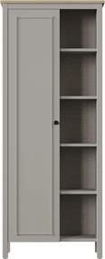 Βιβλιοθήκη Γκρι / Δρυς PEBEN 71x39.5x179.5