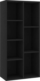 vidaXL Βιβλιοθήκη Μαύρη 50 x 25 x 106 εκ. από Επεξ. Ξύλο