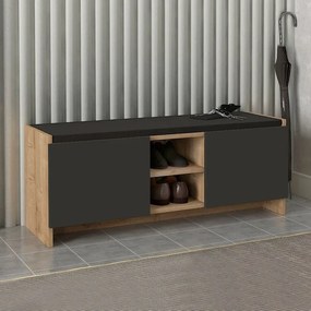 Megapap Παπουτσοθήκη Verly Sapphire Oak - Ανθρακί