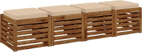 vidaXL Μαξιλάρια καθιστικού 4 κομματιών VUGHT 4 pcs 100% Πολυεστέρας