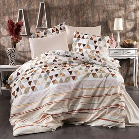 Παπλωματοθήκη Ναυσικά 345 Brown Beige DimCol Single 160x240cm Cotton-Polyester
