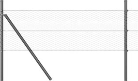 vidaXL Στύλος Περιφράξεων Γκρι 10 x 0,8 μ (25 mm διχτύ)