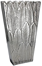 Βάζο ArteLibre Φτερά Ασημί Αλουμίνιο 6x16x26.5cm