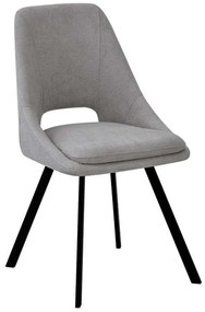 Καρέκλα Initiate Μπουκλέ 093-000027 48x57x85cm Grey Μέταλλο,Ύφασμα