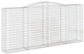 vidaXL Συρματοκιβώτια Τοξωτά 6 τεμ. 400x50x180/200 εκ. Γαλβαν. Ατσάλι