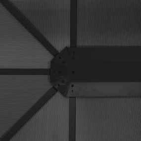 vidaXL Κιόσκι με Κουρτίνα Μαύρο 4 x 3 x 2,6 μ. από Αλουμίνιο