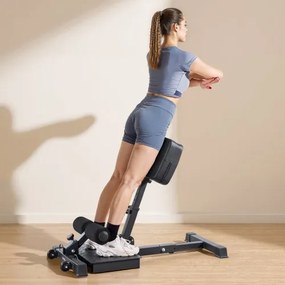 VEVOR Sissy Squat Machine, Multi-Function Deep Sissy Squat Bench for Leg Muscle Training, Easy Setup &amp; Foldable Core Waistline &amp; Glute Workout Equipment, Leg Exercise Machine for Home Gym, Black