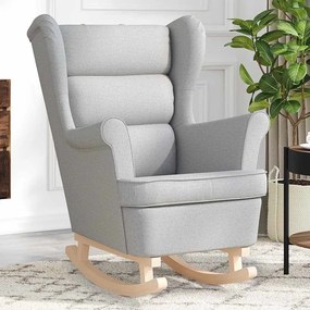 vidaXL Κουνιστή καρέκλα Cloud Grey 74x90x102 cm Ύφασμα