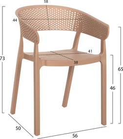 ΠΟΛΥΘΡΟΝΑ ΠΟΛΥΠΡΟΠΥΛΕΝΙΟΥ PERFOE HM5941.03 ΚΑΠΟΥΤΣΙΝΟ 56x50x73Υεκ.