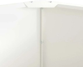 vidaXL Γλάστρα Λευκό 90 x 90 x 50 cm Ατσάλι