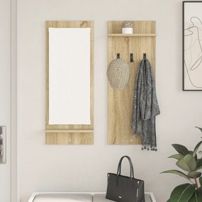 vidaXL Τοίχου Κρεμάστρα Sonoma Oak 70 x 10 x 90 εκ. Επεξεργασμένο ξύλο