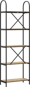 vidaXL Ράφι Βιβλίων 5 επιπέδων 60 x 30 x 183 εκ Επεξεργασμένο ξύλο