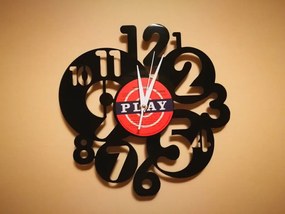 Intra απο ξύλο plywood 3mm-4mm πάχος - Ρολόι Orologio Vinile Cerchi Numeri Δίασταση 30x30 cm Intraeaxys-eo0qzg1g
