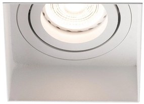 Σποτ Χωνευτό Hyde White Square 40112 GU10 8,2x5,5cm White Faro Barcelona Τετράγωνο