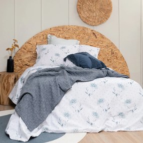 Σεντόνια Μονά (Σετ) Palamaiki Fashion FL6156 Λευκό ΧΩΡΙΣ ΛΑΣΤΙΧΟ 170x260