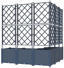 vidaXL Κηποτινάκι με Τρέλα 5 pcs Γκρι 120 x 120 x 143 εκ. PP
