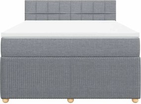 vidaXL Κρεβάτι Boxspring με Στρώμα Αν. Πράσινο 160x200εκ Υφασμάτινο