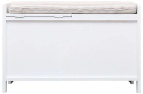 vidaXL Πάγκος Χολ Λευκός 70 x 33,5 x 45 εκ. από Ξύλο Παυλώνιας