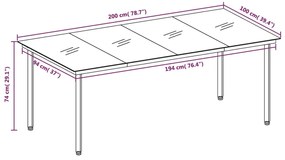 vidaXL v Σετ Τραπεζαρίας Κήπου 9 τεμ. Γκρι / Μαύρο με Μαξιλάρια