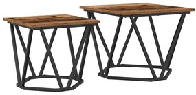vidaXL Σετ βοηθητικά τραπεζάκια 2 pcs Ανακυκλωμένο ξύλο