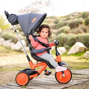 Τρίκυκλο παιδικό ποδήλατο Lucky Crew Black And Orange 10050610023 Lorelli