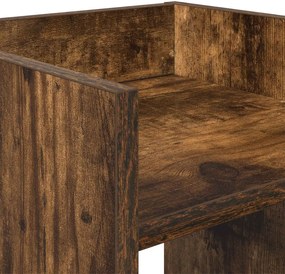 vidaXL Βάση φυτών Καπνιστή Δρυς 30 x 30 x 100 εκ