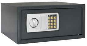 vidaXL Ηλεκτρονικός Ψηφιακός Σαφής Σκούρο Γκρι 42x37x20 εκ Ατσάλι
