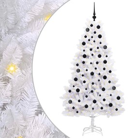 vidaXL Τεχνητό Χριστουγεννιάτικο Δέντρο με Άξονα με βάση Λευκό 180 cm