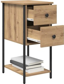 vidaXL Κομοδίνο artisan δρυς 32 x 42 x 70 εκ Επεξεργασμένο ξύλο