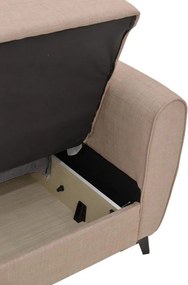 Σετ σαλονιού Lincoln 2τεμ ύφασμα σε μπεζ απόχρωση 225x75x85 εκ.