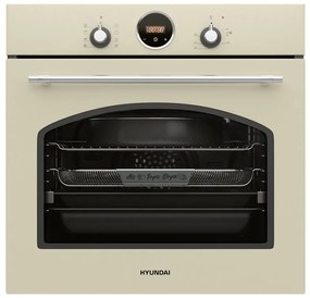 Hyundai HBIOR24S-60ΒΖ Εντοιχιζόμενος Φούρνος άνω Πάγκου 60lt χωρίς Εστίες Π59.5εκ., Μπέζ