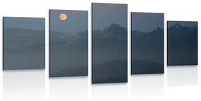 Εικόνα 5 μερών πανσέληνος πάνω από τα βουνά - 200x100