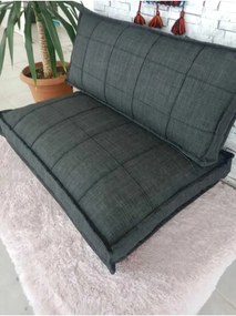 Stewehome μαξιλάρι πατώματος παλέτας από λινό ύφασμα με ειδική ραφή και φερμουάρ 100x70 cm