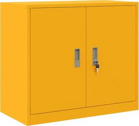 vidaXL Ντουλάπι αποθήκευσης 2 τμχ. Μουσταρδί 80 x 40 x 175 εκ Ατσάλι