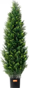 VEVOR 2 Pack 4' Artificial Cedar Topiary Tree Faux Plant UV Decor In/Outdoor