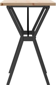 vidaXL Τραπέζι Τραπεζαρίας Πλαίσιο Y Μασίφ Πεύκο/Ατσάλι