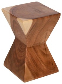 SIDE STOOL ANVIL  SUAR WOOD IN NATURAL  30x30x46Hcm.