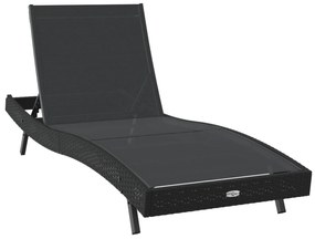vidaXL Ήλιος Λάουτζερ 3 pcs Μαύρο 40 x 40 x 40.5 εκ συνθετικό ρατάν