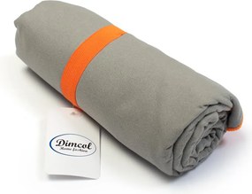 Πετσέτα Γυμναστηρίου (50x80) Dimcol Quick Dry Grey-Orange