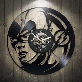 Intra απο ξύλο plywood 3mm-4mm πάχος - Ρολόι τοίχου Captain America Vinyl Record Δίασταση 30x30 cm Intraeaxys-075ywxmo