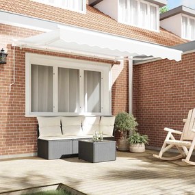 vidaXL Ύφασμα αντικατάστασης τέντας Λευκό 350 x 200 cm Καραβόπανο