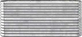 vidaXL Ζαρντινιέρα Ασημί 152x40x68 εκ. Γαλβανισμένος χάλυβας