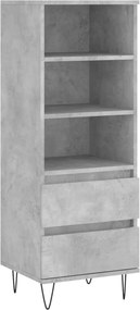 vidaXL Ντουλάπι Γκρι Σκυρ. 40x36x110 εκ. από Επεξεργασμένο Ξύλο
