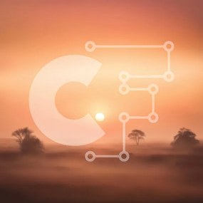 Intra Συλλεκτικό Ξύλινο Παζλ Plywood 4mm - Όμορφο τοπίο ηλιοβασιλέματος με δέντρα στο προσκήνιο Σε Ξύλινο Κουτί - Διαστάσεις: 10x10 cm – 25 κομμάτια