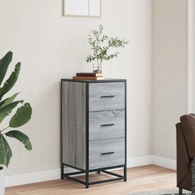 vidaXL Ραφιέρα Γκρι Sonoma 35,5x35x76 εκ. Επεξ. Ξύλο + Μέταλλο